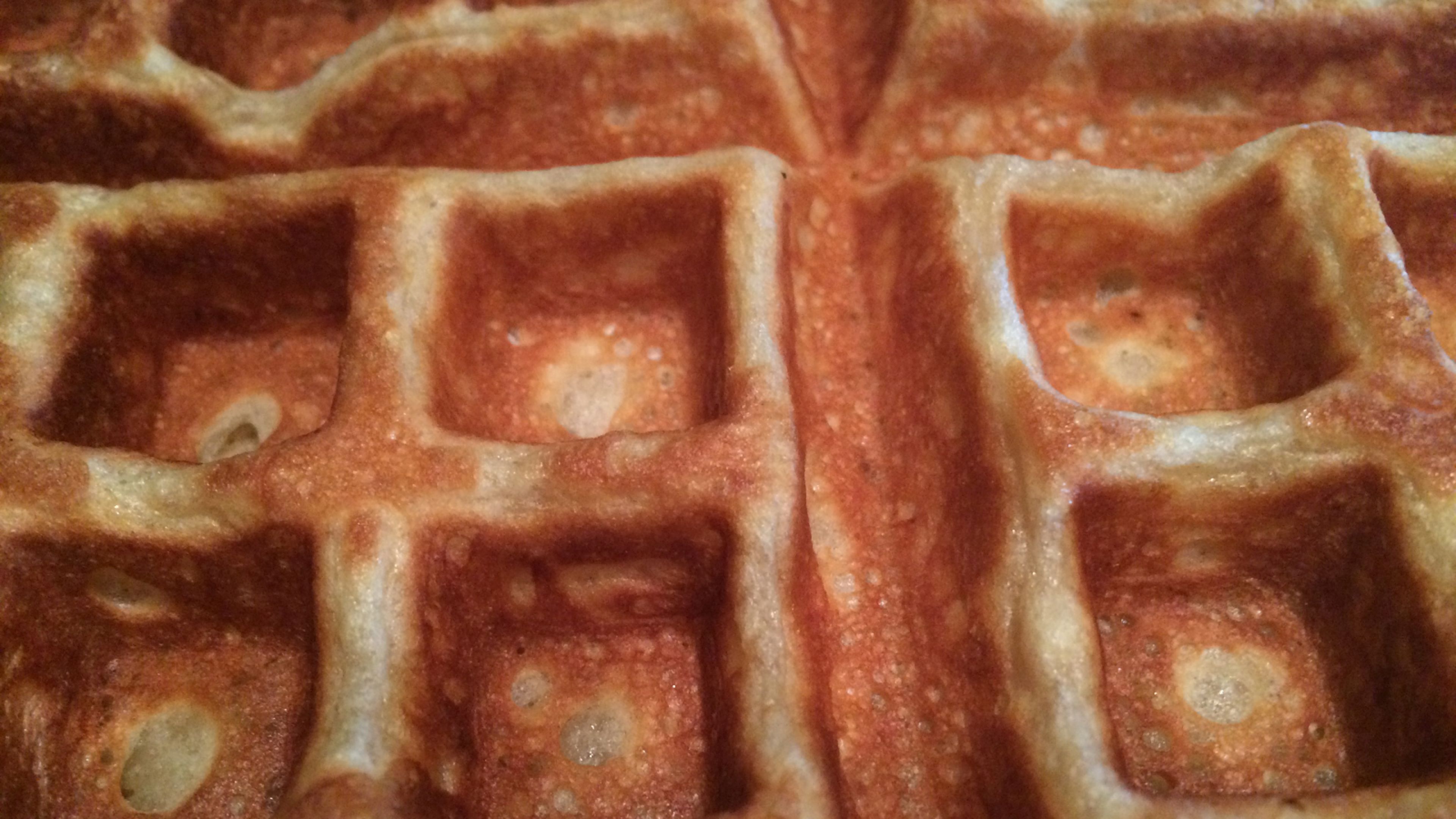 Crispy Waffles These buttermilk waffles are crisp and nutty brown….pass the syrup.